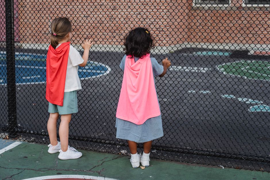 children superhero costume play