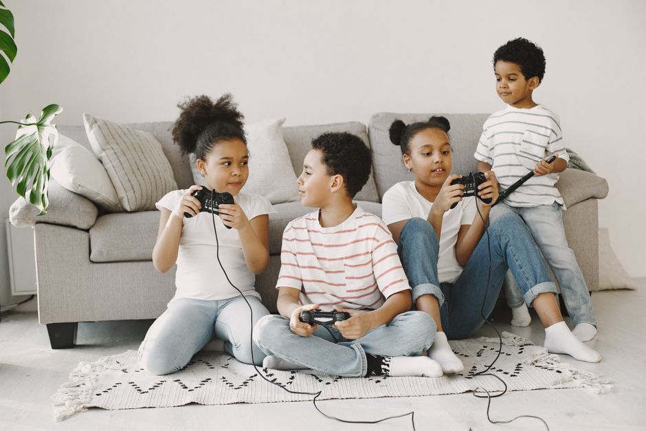 children playing a game together