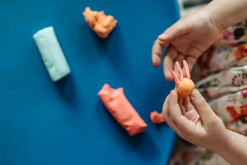 colorful playdough shapes
