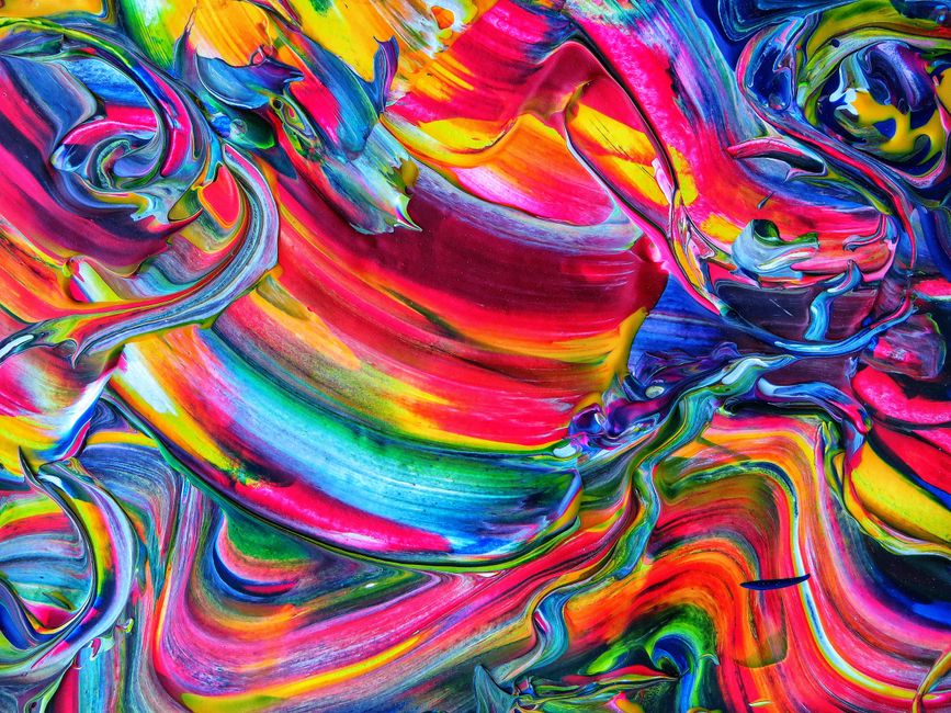 colorful paint swirls