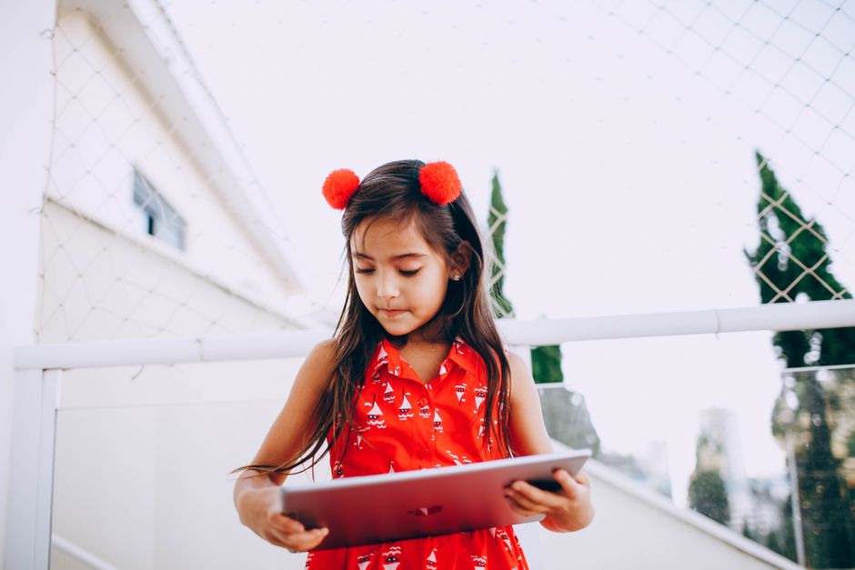 child using tablet