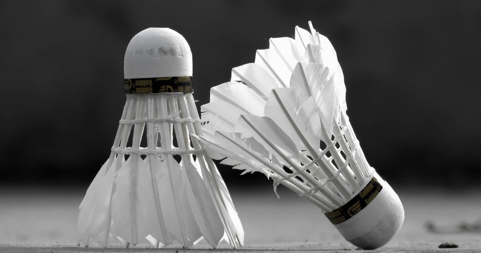 feather and ball falling