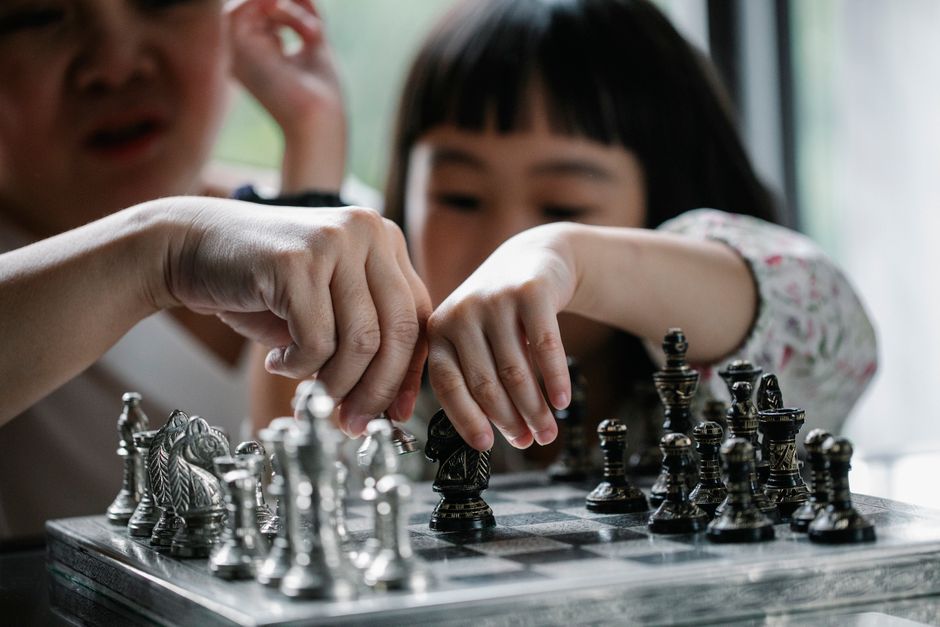 child playing chess