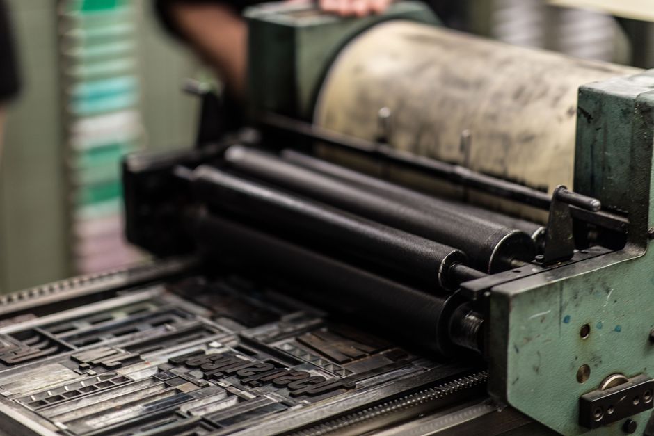 old printing press