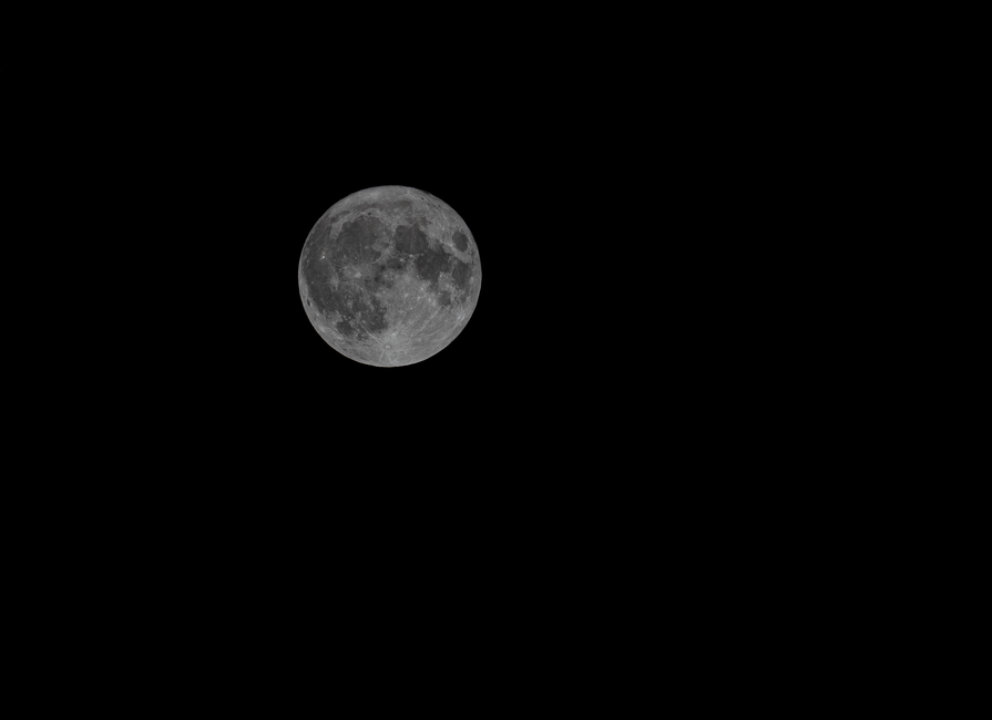 full moon in night sky