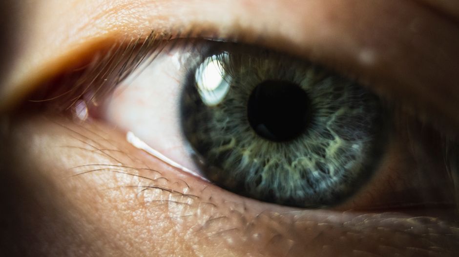 human eyes close up