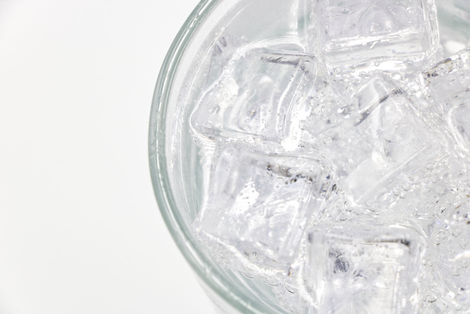 ice cubes close up