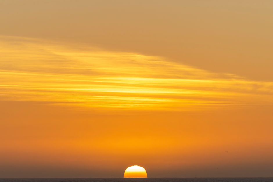 sunset over horizon