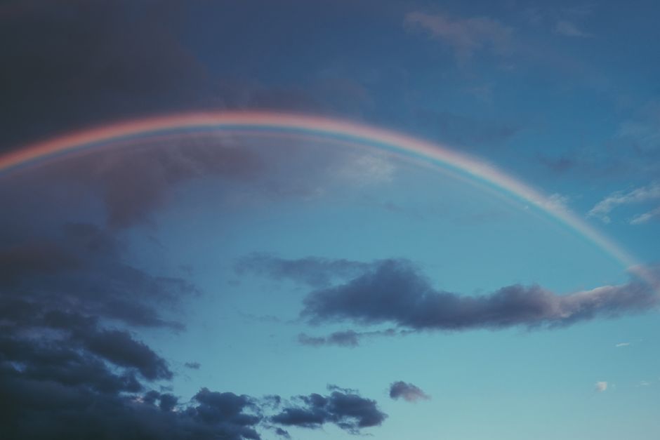 rainbow in sky