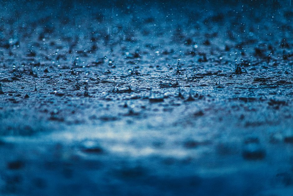 rain falling