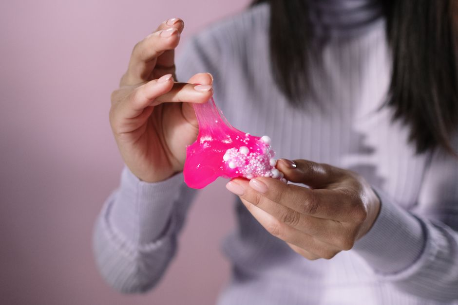 colourful homemade slime