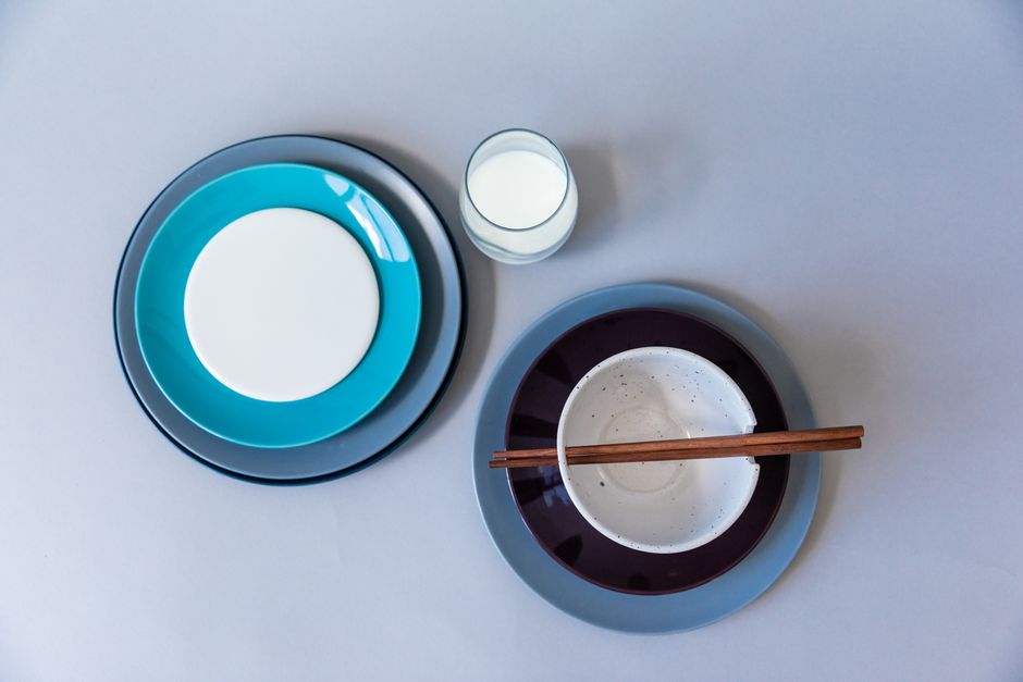 milk in plate