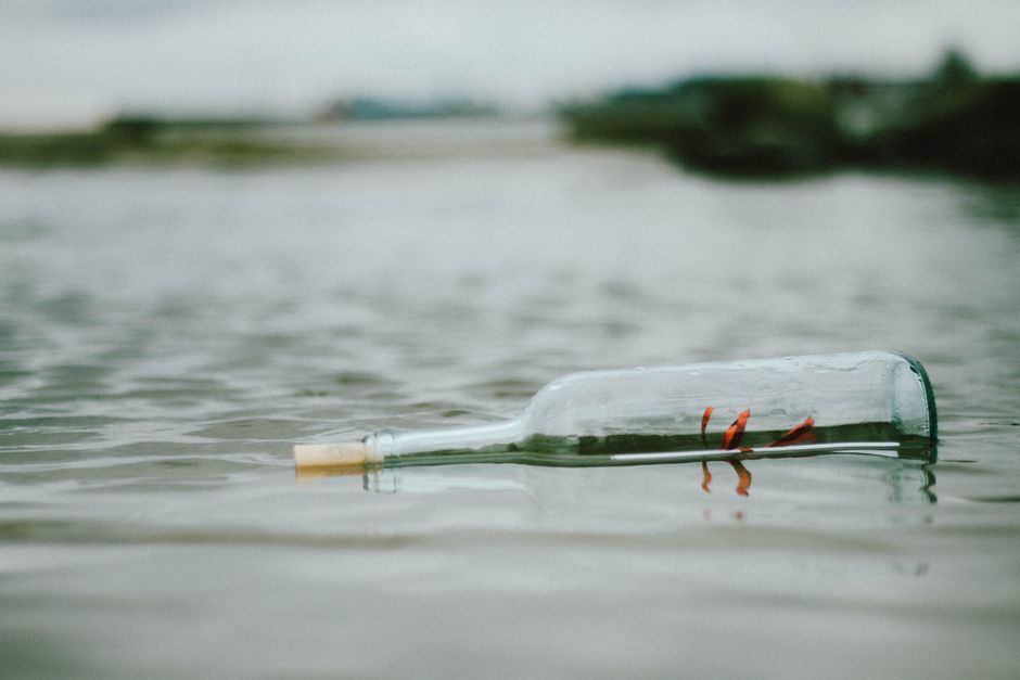 cork floating in water
